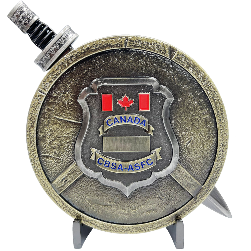 CBSA ASFC Canada Border Services Agency Shield with removable Sword Challenge Co