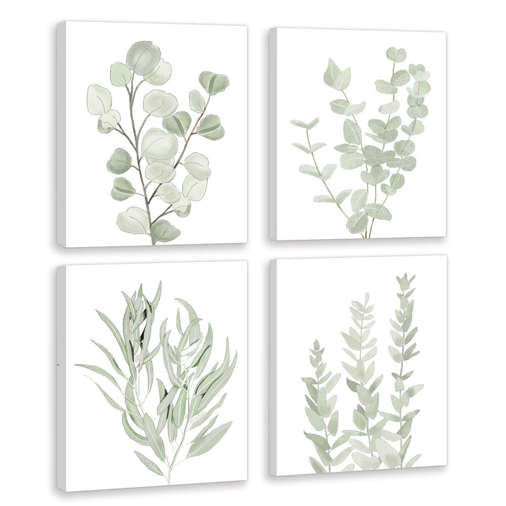 FRAMED Botanical Plant Canvas Wall Art,Boho Plant Wall Decor for Bedroom,Mini...