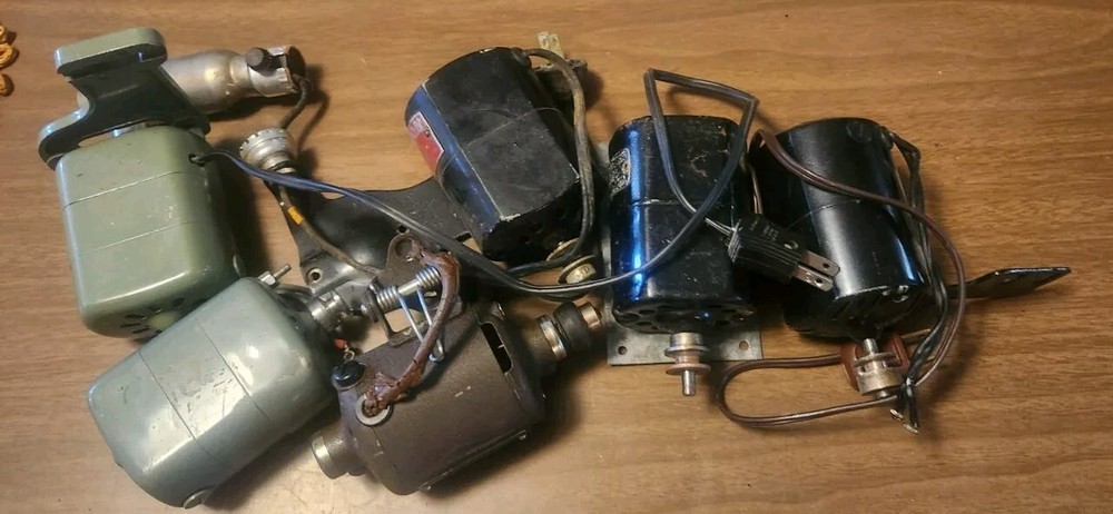 Vintage Sewing Machine Motor Parts Lot Untested For Repair Or Spares
