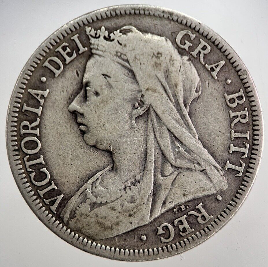 1901 Victoria Half Crown Silver Coin - Fine Collectable Grade - a8147
