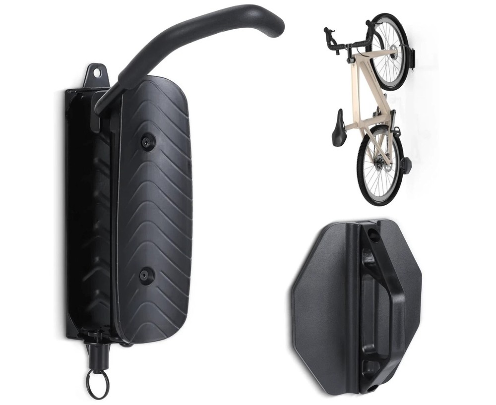 Vertical Swivel Bike Wall Mount - Holds 66 lbs for Space-Saving Storage