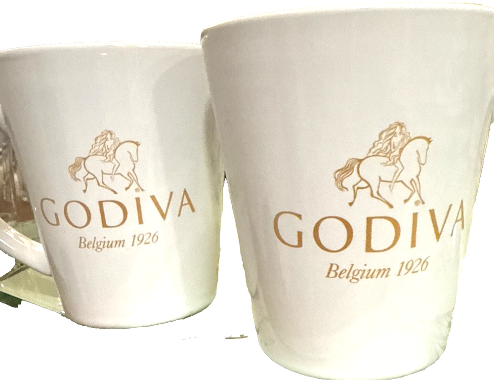 Godiva 1926 Belgian Chocolate Horse Coffee Mug Set for Tea or Hot Drinks