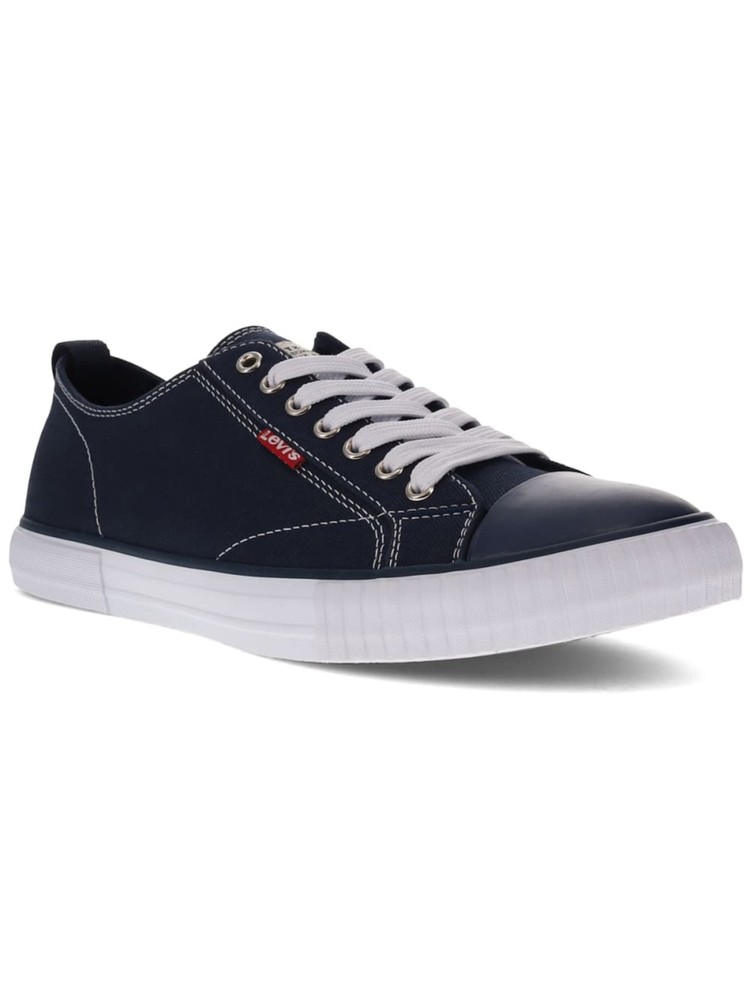 LEVI'S Mens Navy Removable Insole Anikin Round Toe Lace-Up Sneakers Shoes 10.5