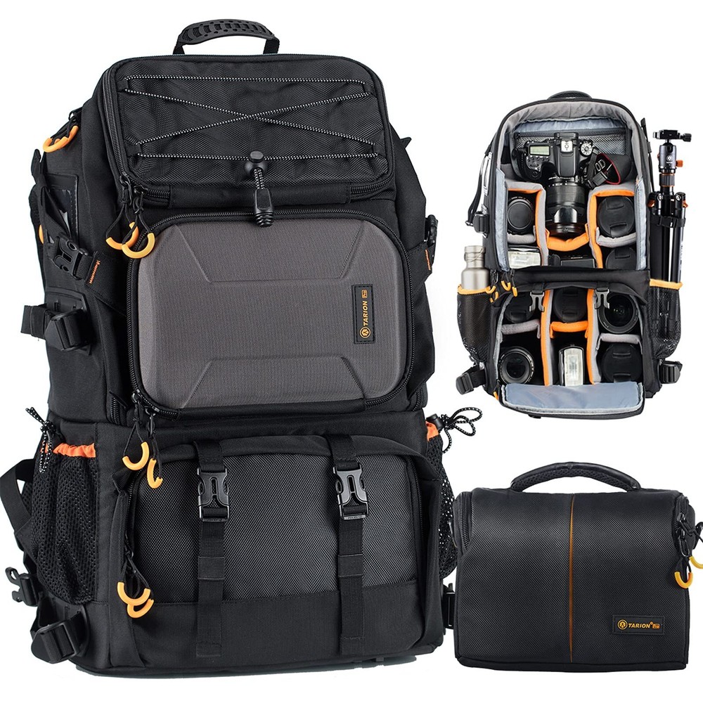 Pro 2-in-1 Waterproof Camera Backpack with 15.6 Inch Laptop Compartment