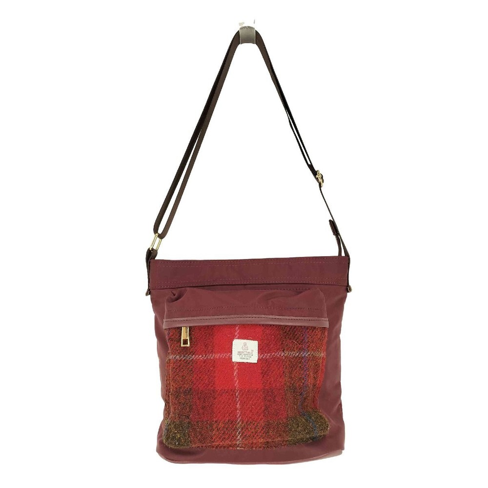 Harris Tweed Nylon × Tweed × Leather Shoulder Bag Women's Notation Used