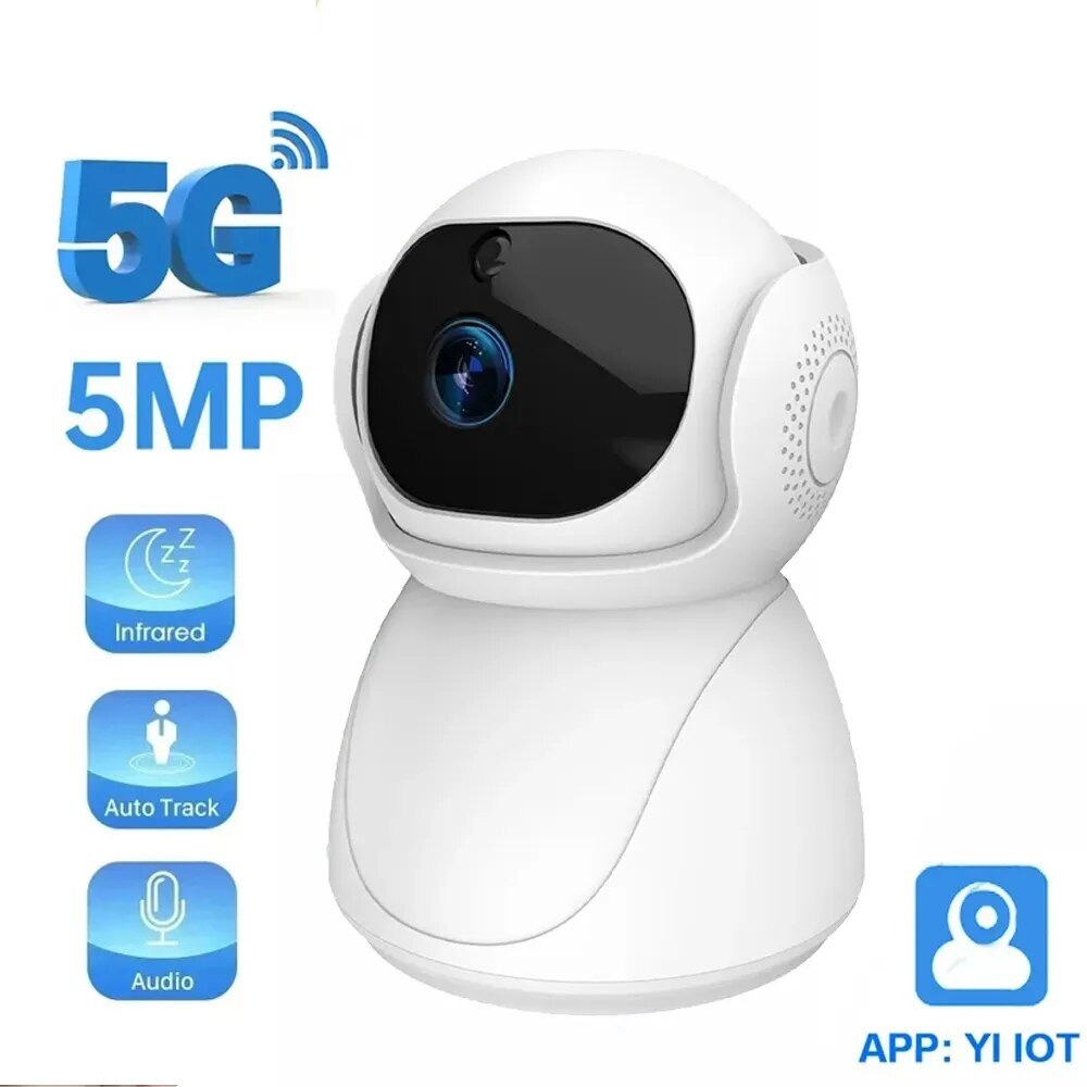YI IOT 5G Wifi PTZ Camera IR Night Vision Indoor Security Camera Baby Monitor-image