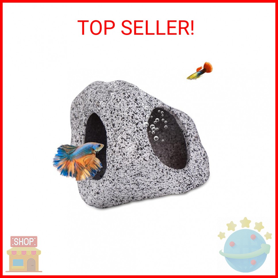 Aquarium Decorations Cave Fish Tank Accessories Rock Decor for Shrimp Cichlid Hi