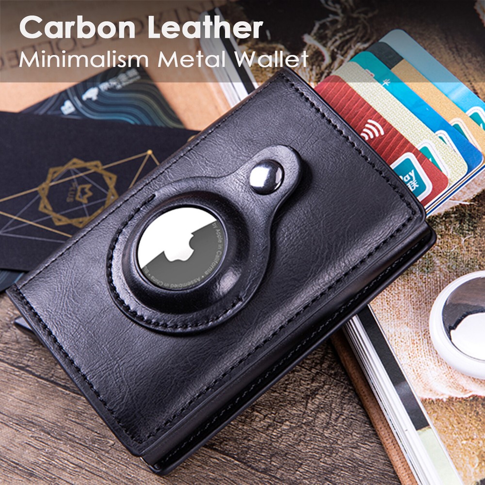 RFID Blocking Wallet Case for Credit Cards with AirTag Slot and Magnetic Closure-image