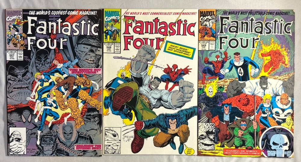 The Fantastic Four # 347 - 349 Marvel Comics (1991) Complete Story