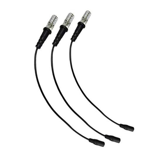 3-Pack Green Special Effects LED 12V DC with Foam Wood Mount Cable