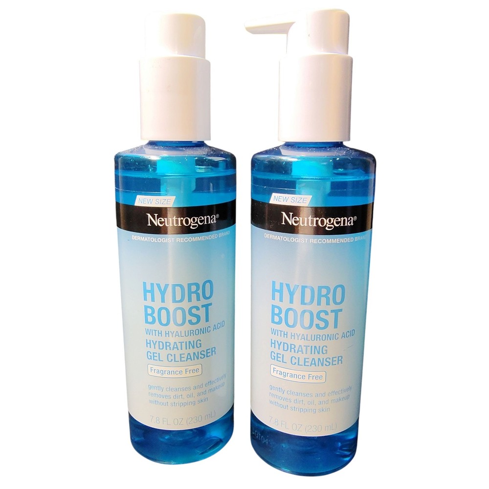 Neutrogena Hydro Boost Hydrating Gel Cleanser Twin Pack 7.8oz Fragrance Free for Dry Skin