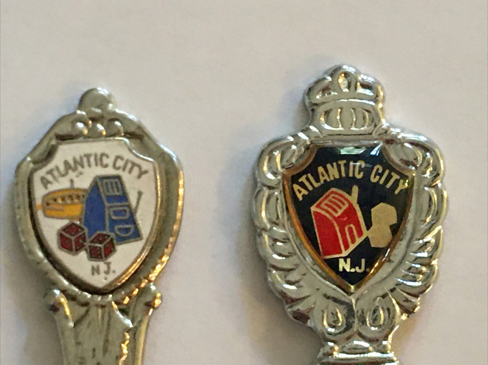 Vintage Souvenir Spoon US Collectible. Lot Of 2- Atlantic City New Jersey
