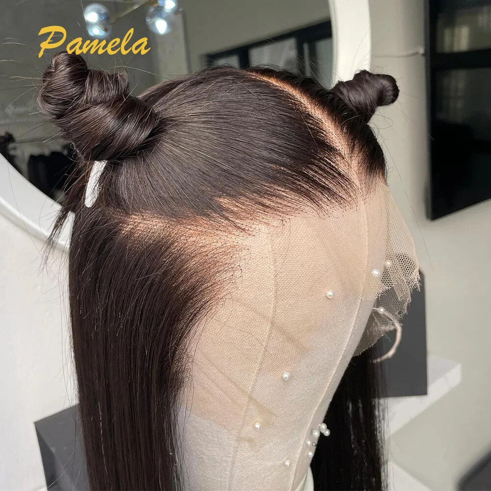 Glueless Pre Plucked Straight Human Hair Wig with HD Transparent Lace Frontal