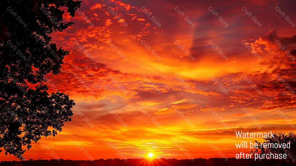 Sunset Digital Art Wallpaper for Desktop Background-image