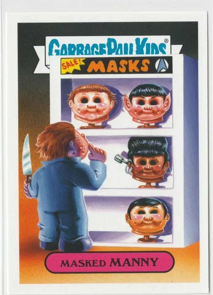 Masked Manny #7b Garbage Pail Kids GPK 2019 Revenge of Oh the Horror-ible