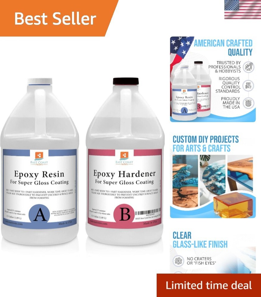 1 Gallon Epoxy Resin Kit for Crafting and DIY Home Projects