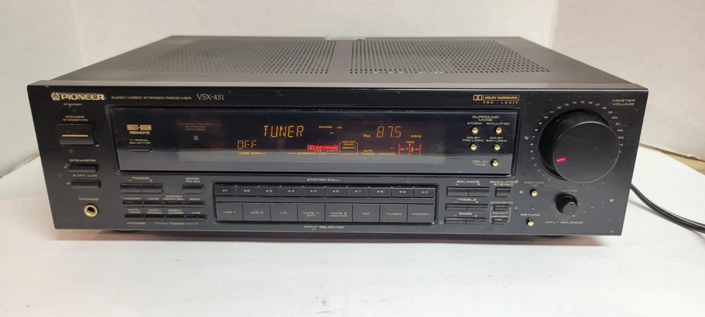 Pioneer VSX451 Audio Video Stereo Receiver Works and Sounds Great Powerful