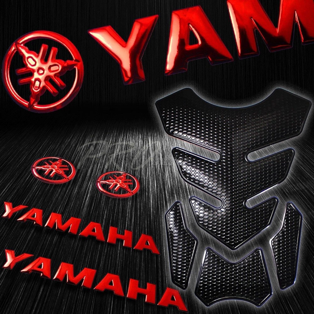 4PCs Perforated Black Fuel Tank Pad+8