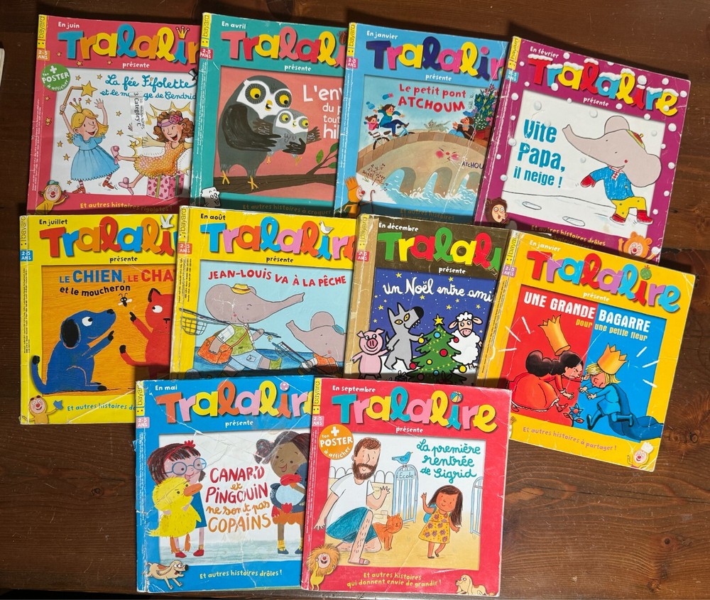 Lot 10 TRALALIRE Children's French Magazines