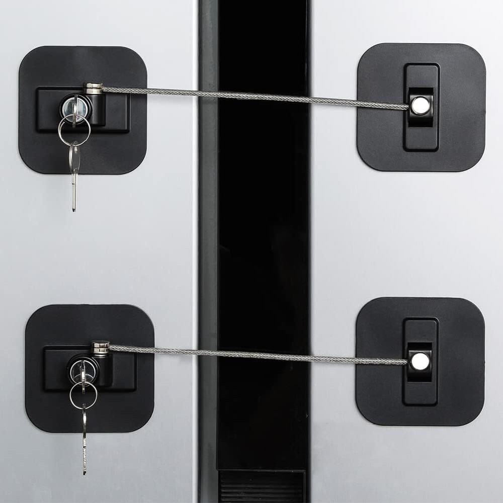 Fridge Lock,2 Pack Refrigerator Locks with Keys,Freezer Lock and Safety Cabin...