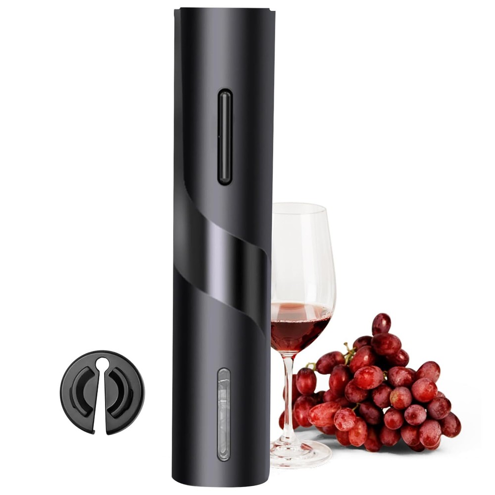 Electric Wine Opener - Automatic Corkscrew Bottle Opener for Wines, Effortless and Rechargeable Electric Corkscrew with Foil Cutter, Perfect for Home, Parties, and Gifting.