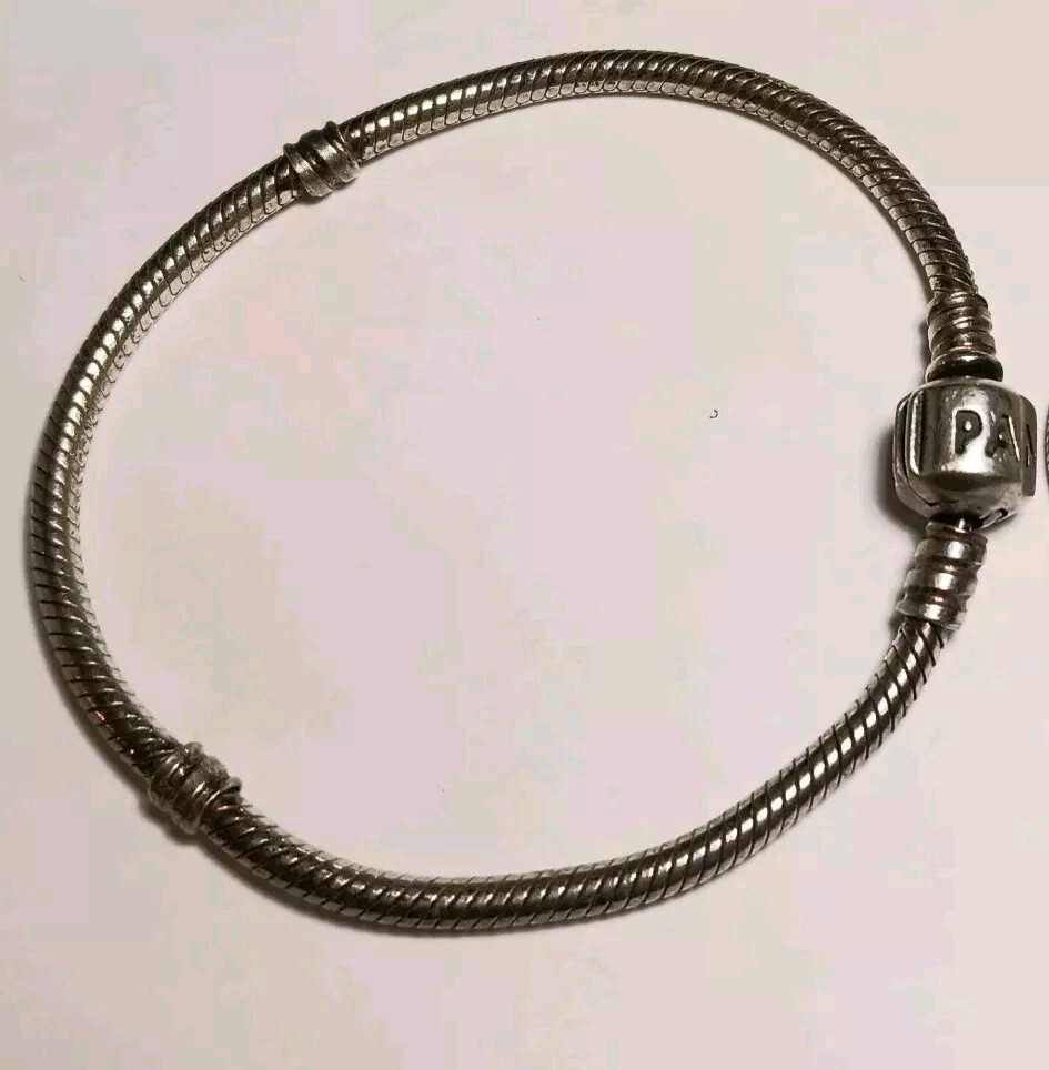 Pandora 925 Sterling Silver Snake Chain Bracelet 9 Inches