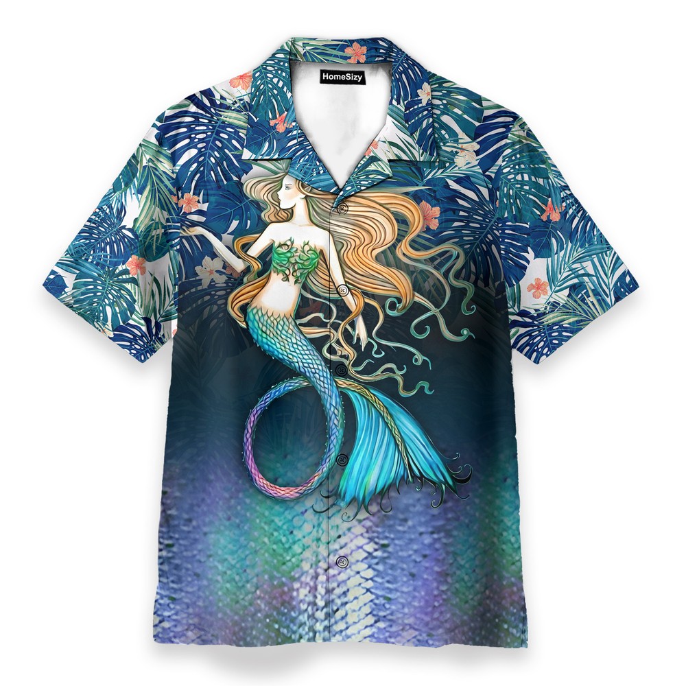 Mermaid Mens Buttons Up Shirts   Hawaiian Shirt