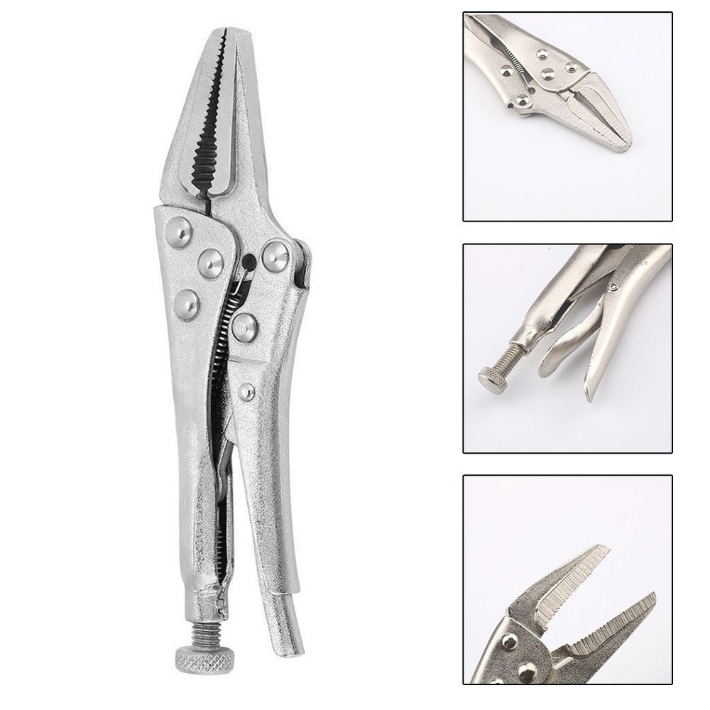 6 5 Inch Locking Pliers Long Needle Nose Pliers Lock Vise Grip Clamp Hand Tool
