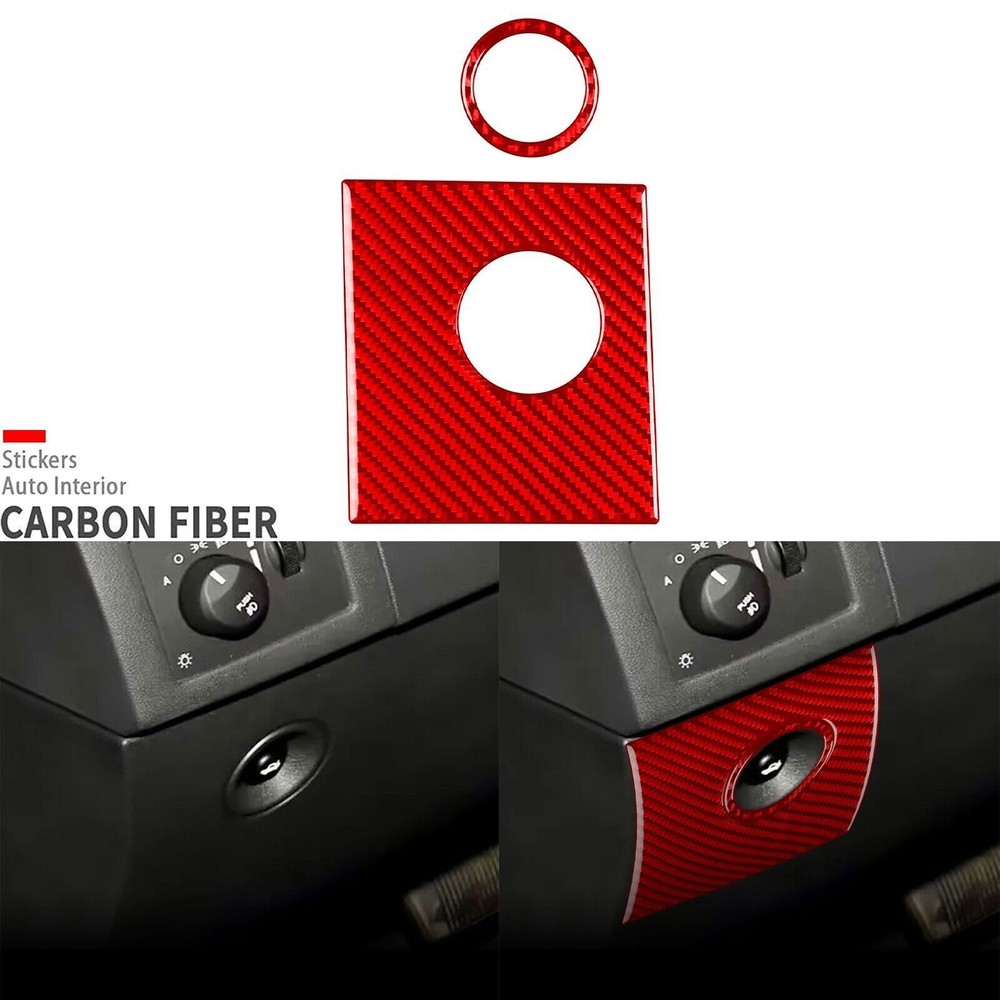 Red Carbon Fiber Rear Trunk Switch Panel Cover For Dodge Magnum Charger 2008-10