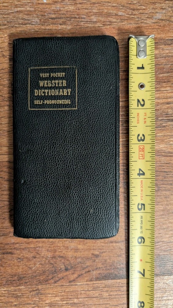 Vintage 1958 Pocket Webster Dictionary Self-Pronouncing Collector's Edition