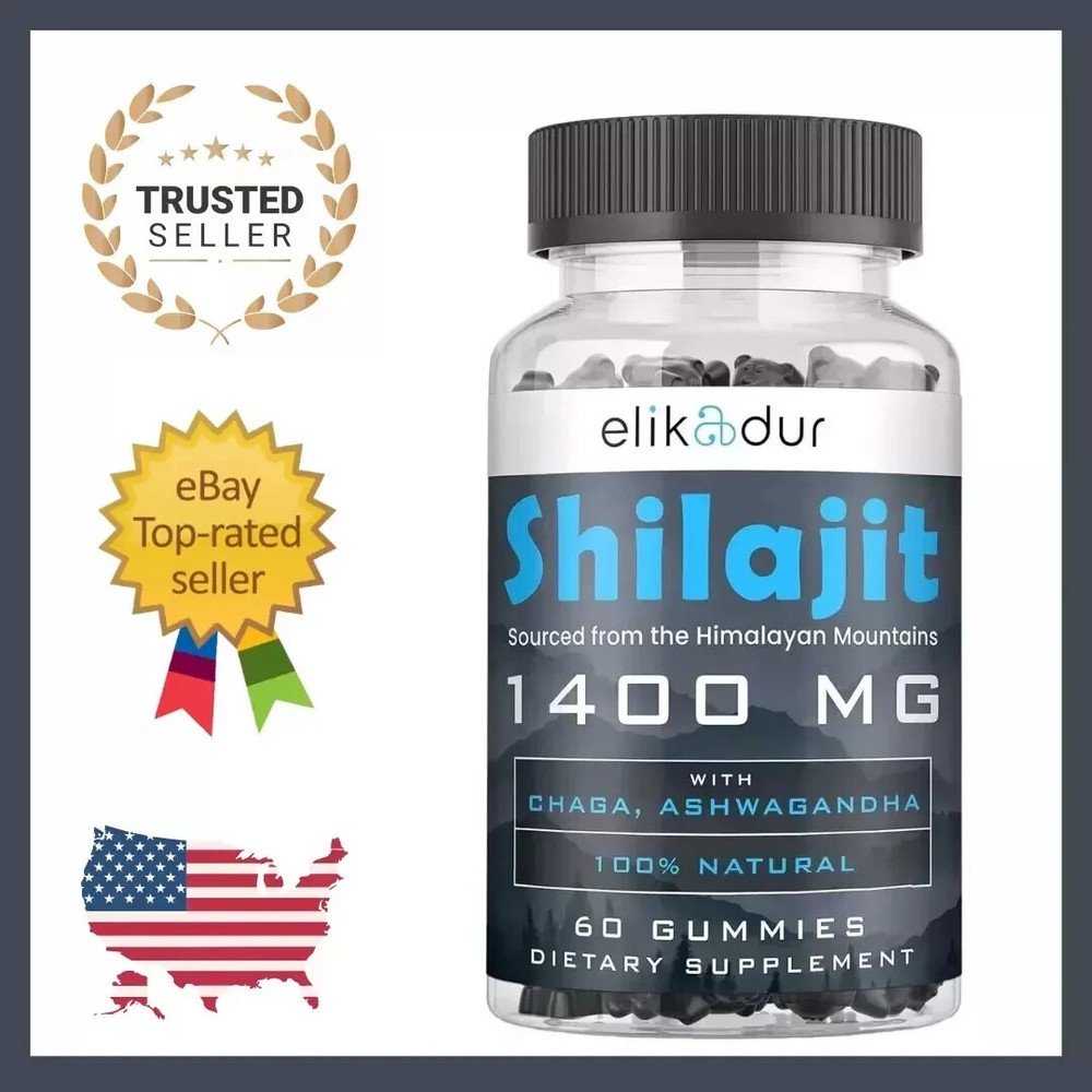 SHILAJIT + ASHWAGANDHA GUMMIES Potent Antioxidant Immune Support Overall Health.