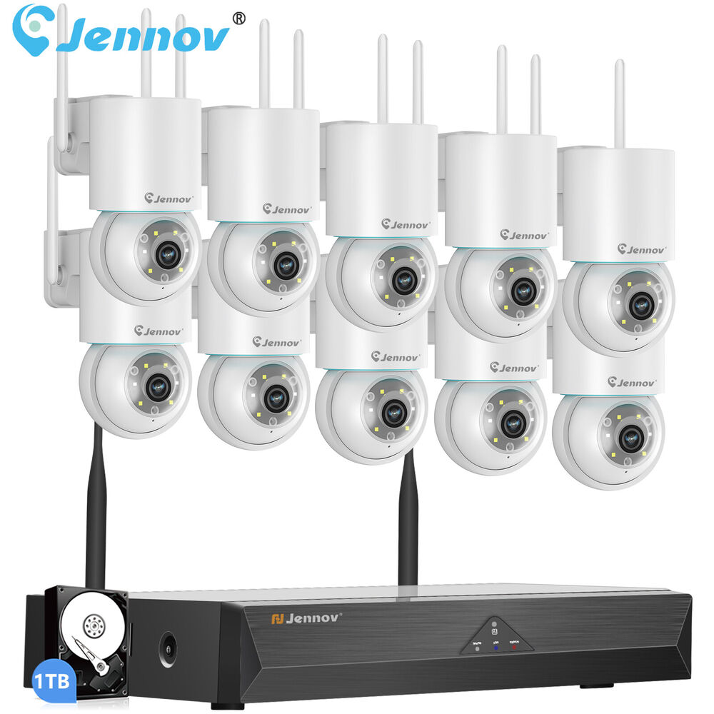 WiFi Camera Security 5MP System PTZ Outdoor Wireless Home 10CH NVR CCTV Audio
