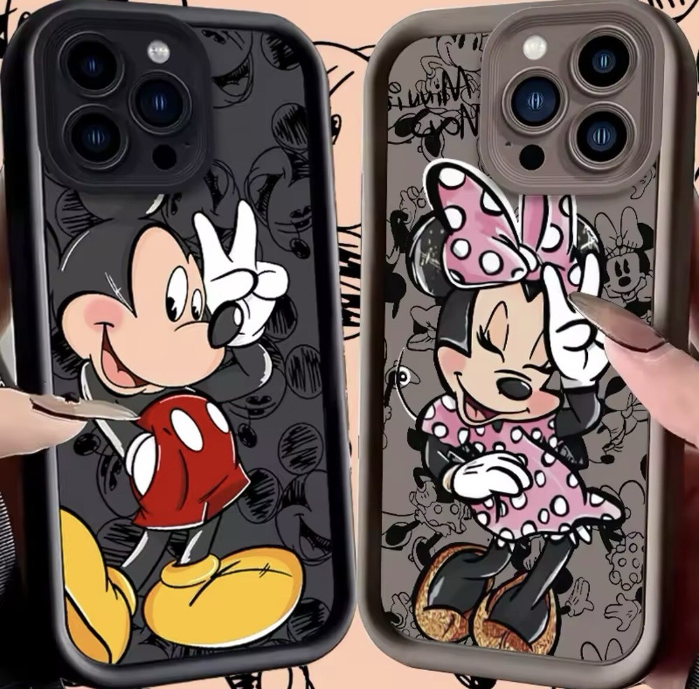 Disney Mickey Minnie iPhone Case for 15 14 13 12 Mini 11 Pro Max XS X XR 8 7 6S