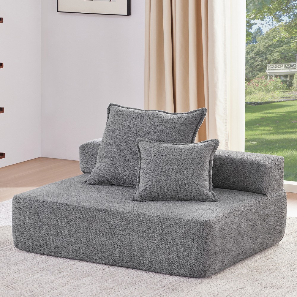 Luxury Boucle Loveseat Frame for Oversized U-Shaped Modular Sectional Sofa
