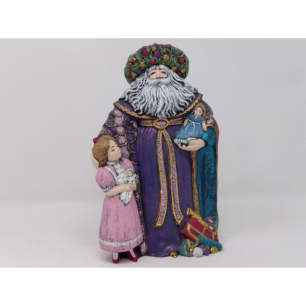 Hand Painted Old World Santa Sculpture