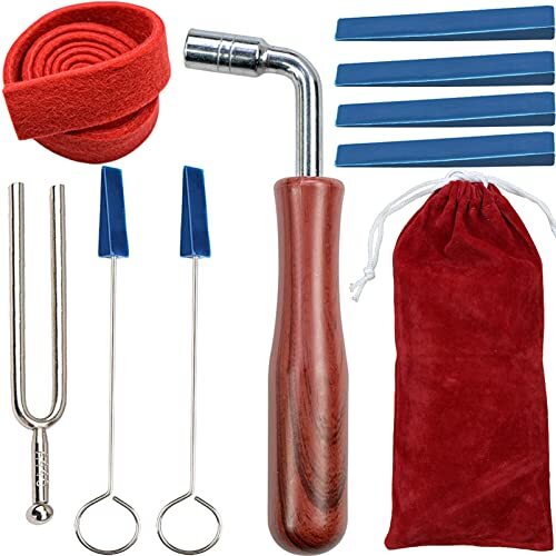 Piano Tuning Kit Professional Wrench Hammer Rubber Mutes Set  Assorted Colors