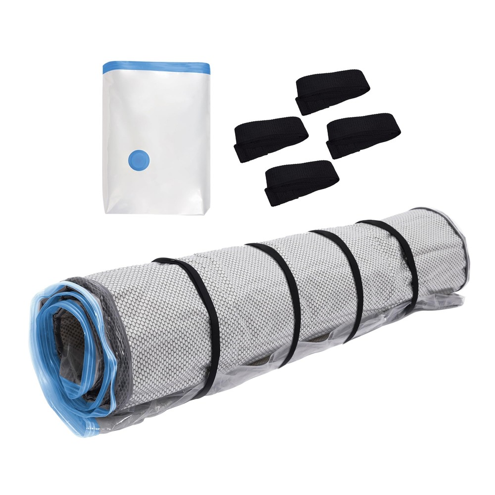 Twin/Twin-XL Foam Mattress Vacuum Bag with Blue Zipper, Vacuum Seal Mattress ...