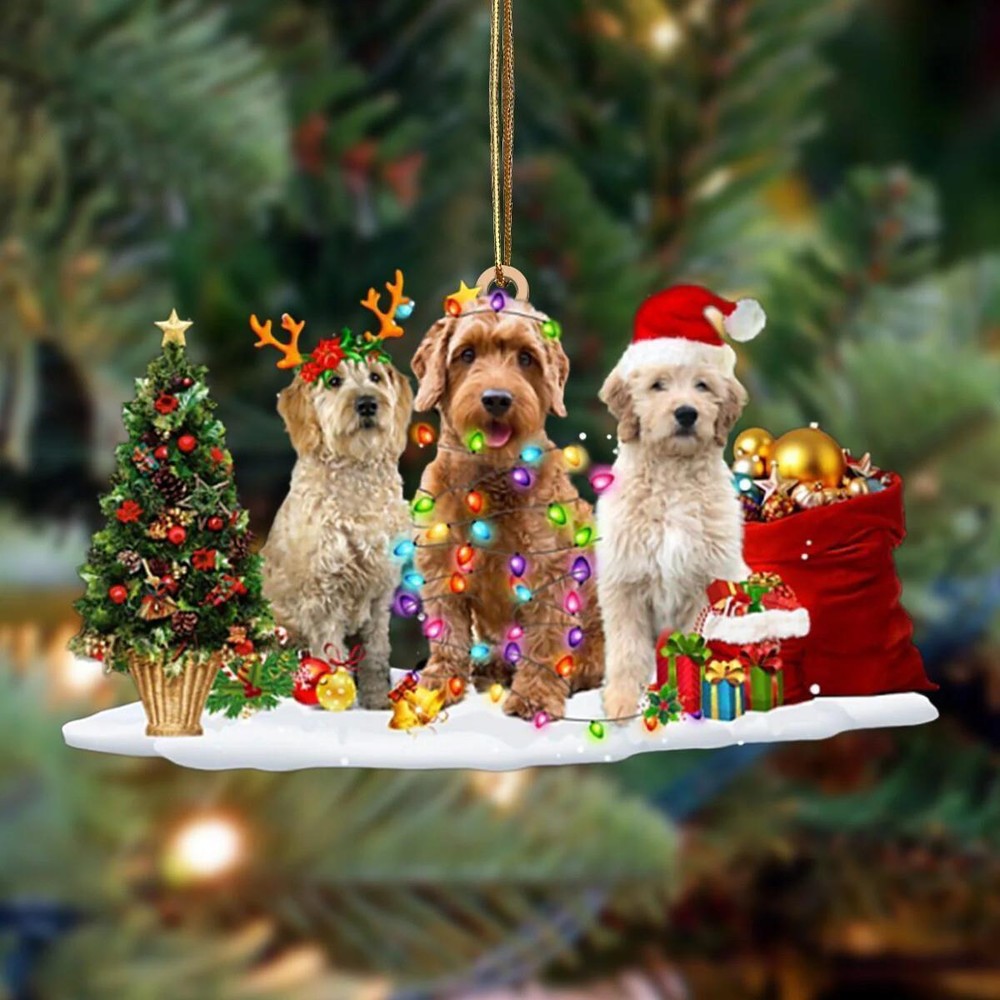 Goldendoodle Christmas Ornament Dog Christmas Ornament Car Ornament