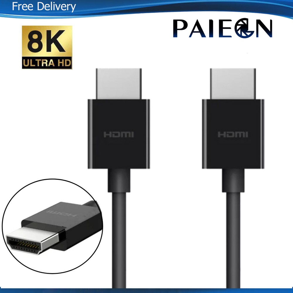 8K HDMI 2.1 Cable 6.6ft 48Gbps 4K 120Hz eARC for Switch TV Laptop