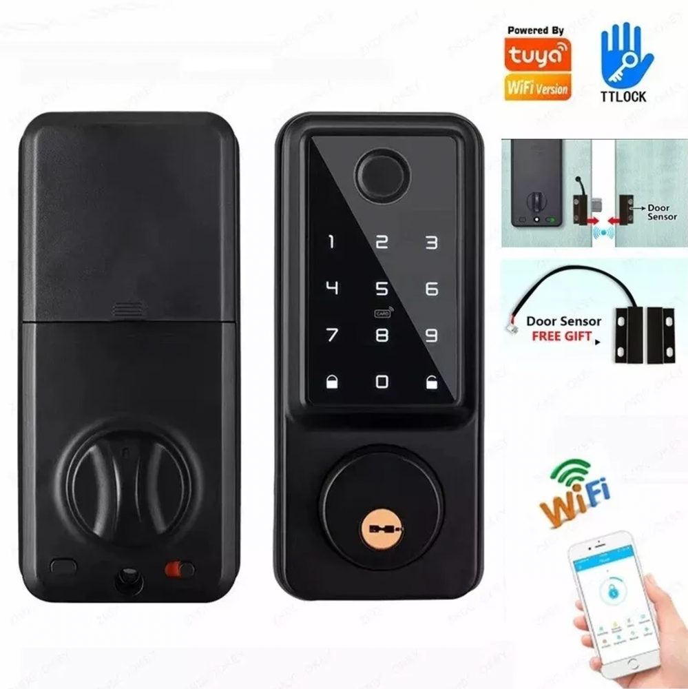 Smart Digital Door Lock with Fingerprint WiFi & Keyless Entry  -image
