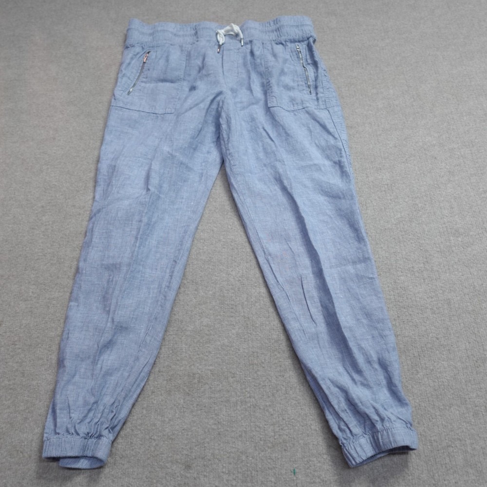 Athleta Pants 16 Blue Cabo Linen Jogger