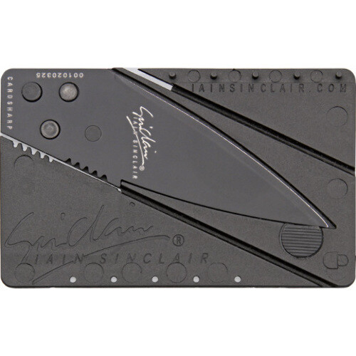 Cardsharp IS1B Black Polypropylene Credit Card Safety Knife-image