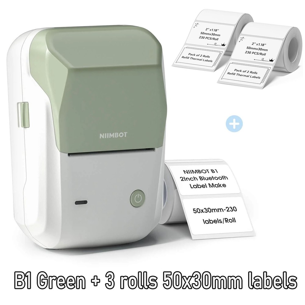 NIIMBOT B1 Bluetooth Label Maker with 3 Thermal Tapes Portable Wireless Printer  