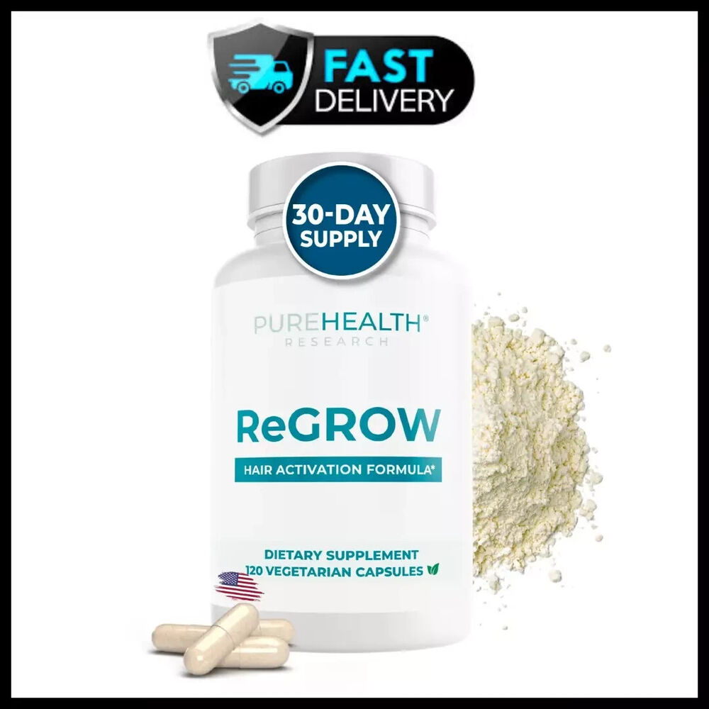 ReGrow Hair Growth Vitamins with Biotin, Hair Supplement by PureHealth Research