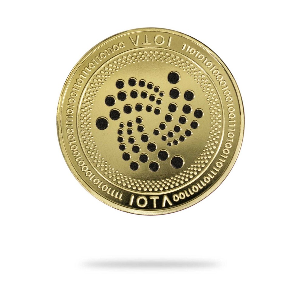 Gold Plated IOTA Cryptocurrency Collectible Physical Coin  -image