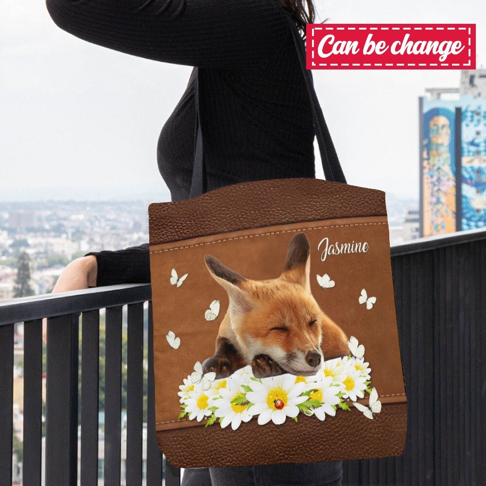 Custom Red Fox Personalized Tote Bag for Women - Cute Shoulder Bag-image