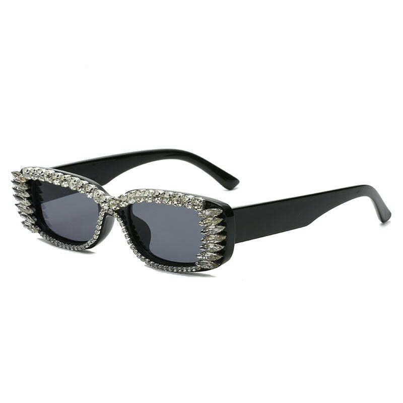 Fashion Diamond-studded Sunglasses  Small Square Rhinestone Sunglasses Men & wom