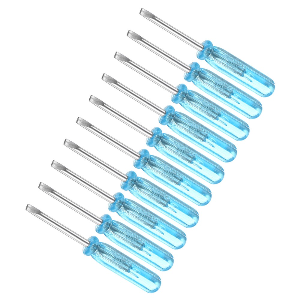 10 Small 2.0mm Slotted Screwdrivers with Anti-Slip Grip