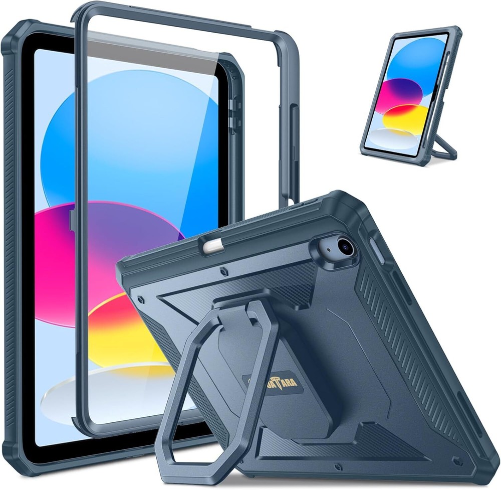 iPad Pro 11 Case 2025 & iPad 10 2022 Rotating Stand Cover with A16 Support