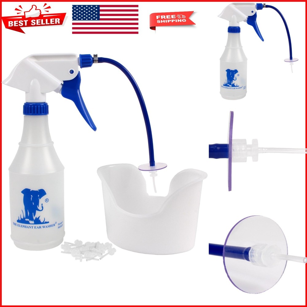 Efficient Elephant Ear Washer - Ear Wax Remover with Collection Basin & Tips